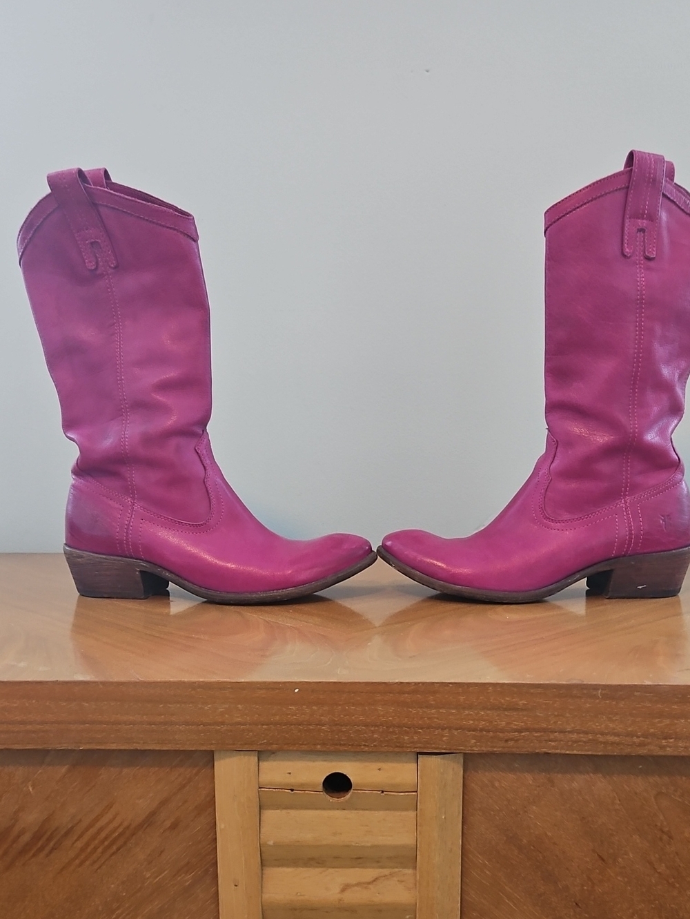 Pink Frye Cowboy Boots - Picture 4 of 6